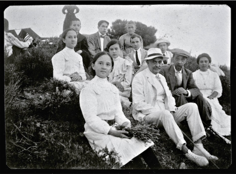 Joan Maragall a Castellterçol amb família i amics l'estiu de 1911